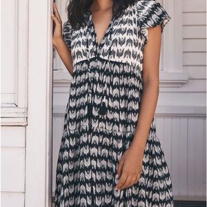 Anthropologie Flutter sleeve mini dress loungewear